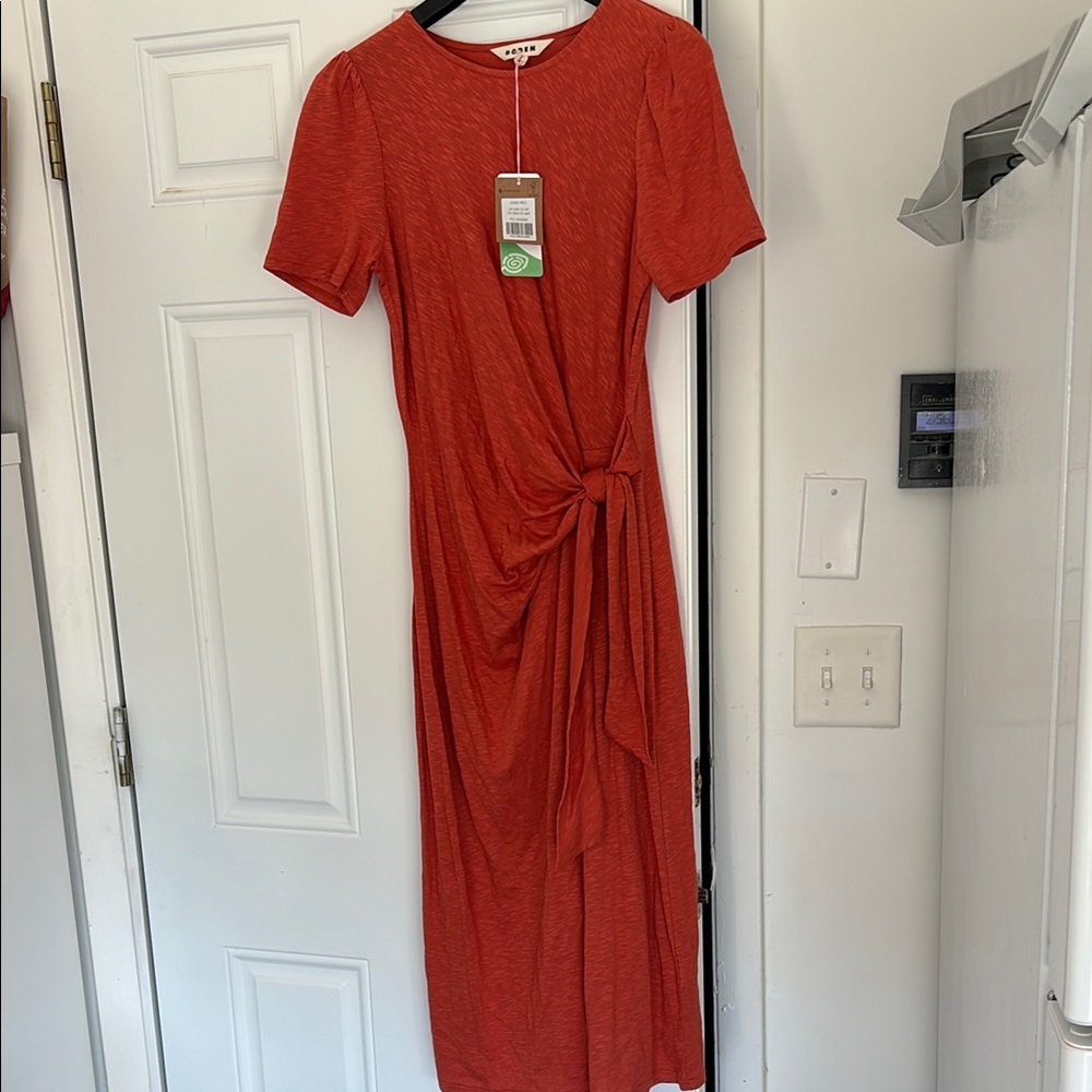 Boden Orange Midi Dress